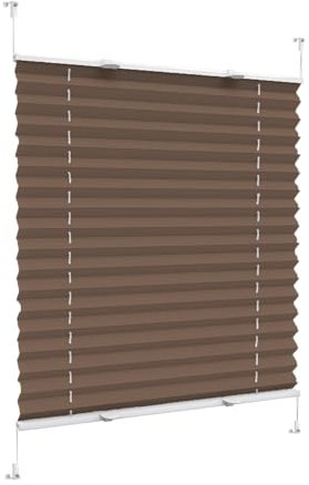Plisseerollo Plisses Plisse, 70 x 170 cm UV-Schutz Sonnenschutz, Rollos für Fenster mit Klemmfix inkl. Plissee Klebeplatte 4 Stück, für Fenster & Balkontür, Taupe