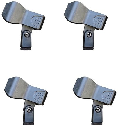 Pince Micro,4 PCS Support Universel de Microphone Clip de Qualité à Ressort Pour Microphone Fixations Clip Réglable pour Micro Sans Fil