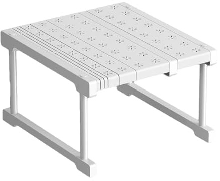 Erweiterbar Kleiderschrank Einlegeböden Schrankregal Einstellbare Lagerregal Schrank Ohne Bohren Kleiderstangen Regalteiler für Küche Badezimmer Schlafzimmer (Höhe 22cm, Breite 42cm, Länge 27-38cm)