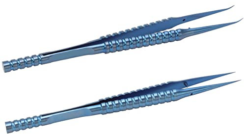 2 Pz Pinzette a Punta Fine Punta Diritta Punta Piegata Pinzette di Riparazione Elettronica in Lega di Titanio per la Saldatura di Accessori Professionali