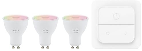 EGLO connect.z Smart-Home LED-lampor, set med 3 GU10-lampor med ljusströmbrytare, ZigBee, app och Alexa-röststyrning, dimbar, varmvit-kallvit, RGB, 345 lumen, 4,9 watt