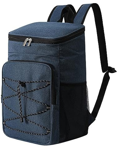 26L Kühlrucksack Thermo Rucksack Picknickrucksack - Kühltasche Groß Isoliert Cooler Bag Männer Frauen für Picknick/BBQs/Camping/Ausflügen/Einkaufen (Navy Blau)