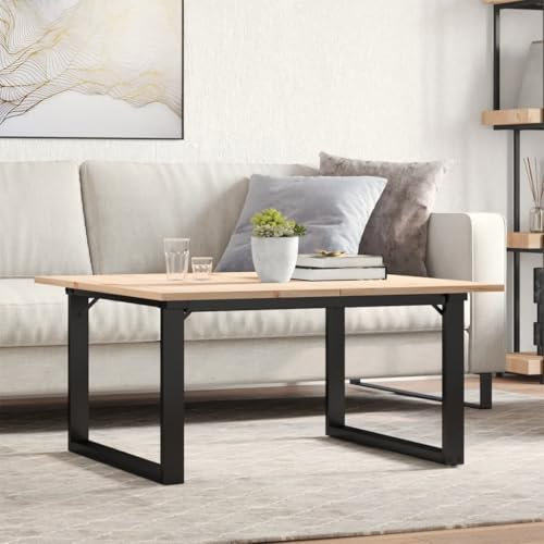 Homgoday Couchtisch O-Gestell Tischbeine Tischgestell Tischfusse Möbelfüße Tischkufen Tischgestell für Moderne Couchtisch, kafftisch, Wohnzimmer 90x90x45cm Massivholz Kiefer und Gusseisen