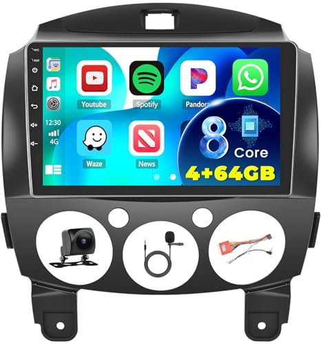 [8Core 4+64GB] Android Car Radio for Mazda 2 2007-2014 with 5Ghz WiFi