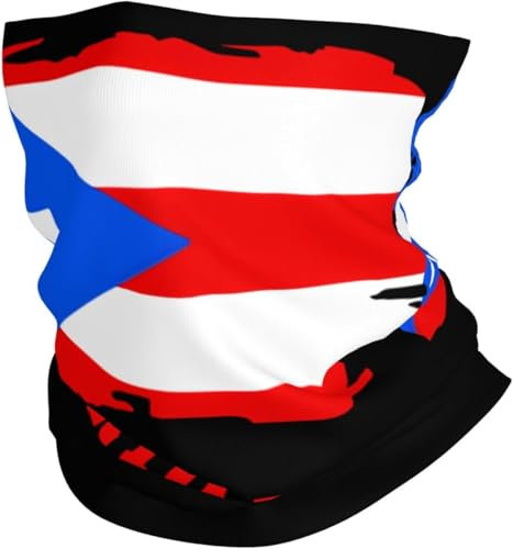 Sturmhaube Puerto Rico Karte Flagge Röhrenschal Prämie Bandana Dekorativ Kopfbedeckung Stirnband Für Motorrad Wandern Erwachsene