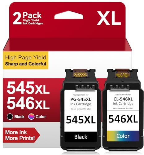 PG-545 CL-546 XL Replacement for Canon 545 546 Ink Cartridges for Canon Ink Cartridges 545 and 546 for Pixma TS3350 TS3300 TS3150 TS3355 TR4500 TS3100 TR4550 MG2550s MG2950 TS3450 TR4551 MG3050 MX495