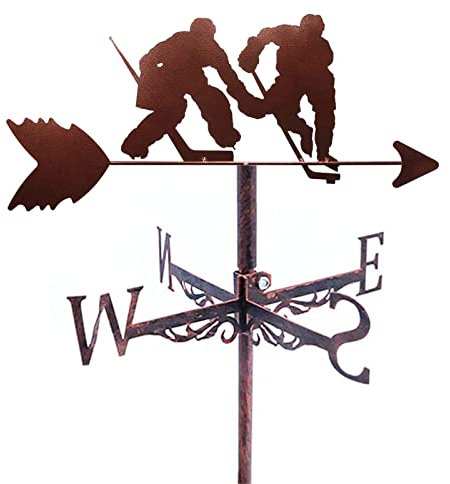 Generic Girouette, Original Colosse Vintage Hockey Sur Glace Forme Girouette Avec Toit Monté Girouette Girouette Girouette Métal Home Decor