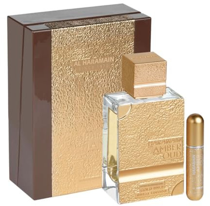 Amber Oud Gold 999.9 - Edición Dubai de Al Haramain para mujer - 3.3 onzas Extrait De Parfum Spray