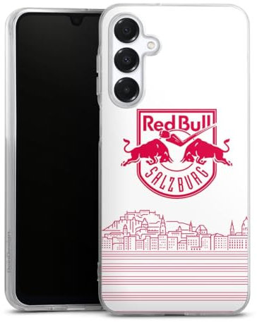 DeinDesign Silikon Hülle kompatibel mit Samsung Galaxy A16 5G Case transparent Handyhülle Eishockey Skyline EC Red Bull Salzburg