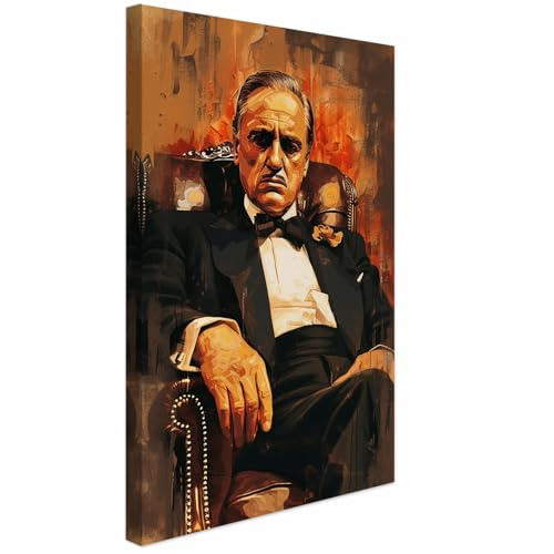 AREDE Bilder Wanddeko auf Leinwand Die Macht im Schatten Art Decor Wohnzimmer Deko Zimmer Wandbilder Modern Bild | 40 x 60 cm | Fertig zum aufhängen
