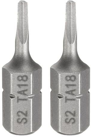sourcing map 2pcs Magnetico Triangolo Cacciavite Bit TA18 1/4 Hex Shank 1 (25mm) Lungo Magnetico S2 Acciaio Industriale Grado Cacciavite Bit Triangolare Testa Trapano Elettrico Punte
