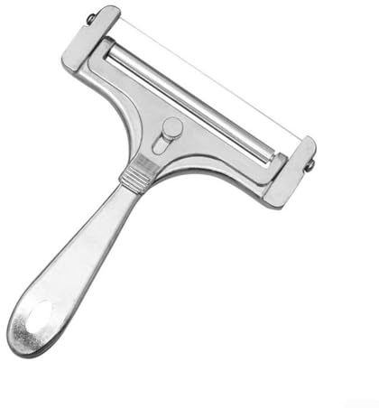 Trancheuse à fromage ergonomique avec réglage de l'épaisseur réglable et fil en acier inoxydable, équipée d'un grattoir en acier inoxydable pour trancher le fromage avec précision