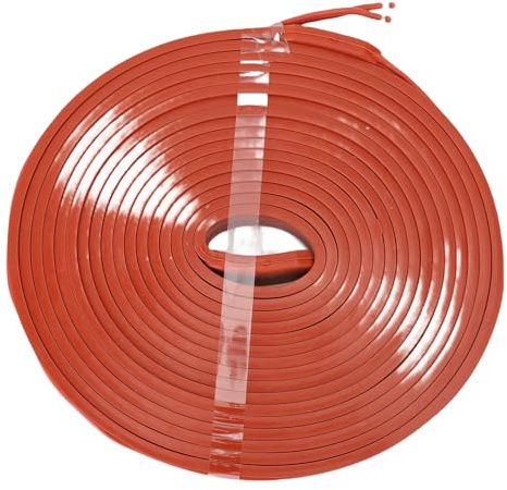 HELEVIA Wasserrohr-Heizband, 15 X 5000 Mm, 375 W, Wasserdichtes, Flexibles Silikonrohr-Heizkabel, für Metall-Kunststoffrohre