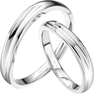 KnSam Diamantring Platin PT950 Echtschmuck, Partnerringe Klassiker, Ring Platin, Gr.63 (20.1)