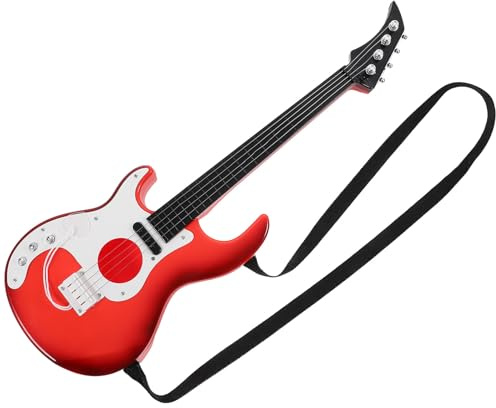 WEKAMOS Giocattolo Chitarra Musicale in Abs, Piccola Chitarra Classica Corde in Acciaio, Strumento per Apprendimento Ritmico e Gioco Educativo, Colore Marrone, 1 Pezzo Colore Casuale