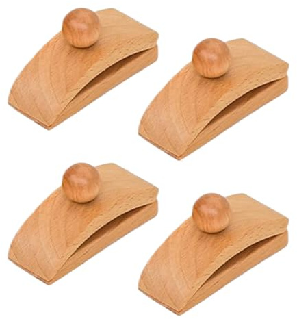 Perchas de tapicería – Conjunto de presentación de madera de 4 piezas, soporte para suspensión para edredón, clips de fijación de pared para textiles, sistema de presentación de tela de alfombras