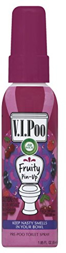 Air Wick V.I.Poo Fruity Pin-Up Toilet Spray 1.9 oz - Pre-Poo Odor Neutralizer with Fruity Scent