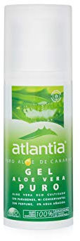 Atlantia Gel Puro de Aloe Vera | Aloe Vera Ecológico | Procedente de las Islas Canarias | Aloe Vera en Gel Bio | Gel 100% Aloe Vera Cicatrizante | 75 ml