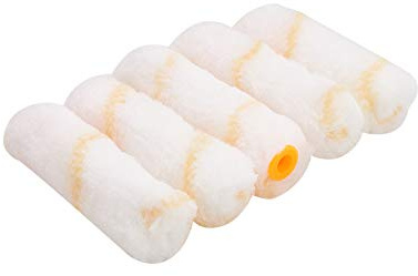 Utoolmart Fundas de rodillo de pintura de 100 mm de longitud, 1/4 pulgadas de diámetro, para siestas, suministros de pintura de casa, para cubiertas de rodillo de pintura, kit de 5 unidades
