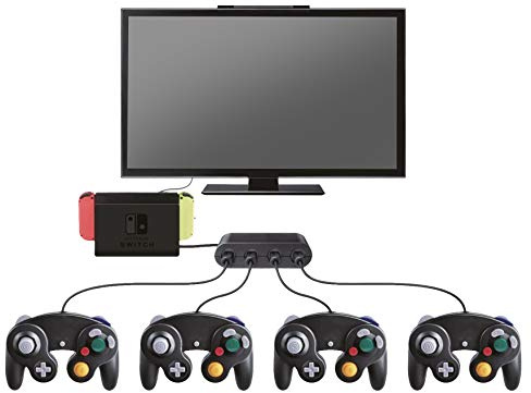 Steelplay - Adaptateur Compatible avec avec Nintendo Switch, WiiU, PC - Retro Controller Hub avec 4 Ports Compatible avec Les manettes Gamecube, Look Premier, Soft Touch - Noir