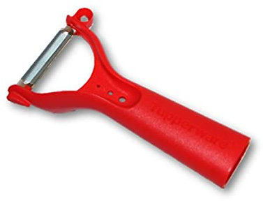 Tupperware 5-in-1 Obst-Gemüse-Kräuter-Zitrusschäler, Rot