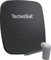 TechniSat SATMAN 65 PLUS - Parabola satellitare per 2 partecipanti (parabola da 65 cm con montaggio su palo e LNB doppio UNYSAT in alloggiamento resistente alle intemperie) grigio