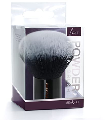 BEASOFEE Kabuki Foundation Brush Large Powder Makeup Brushes Dome Blusher Bronzer, Synthetic Bristles Grab Powder Even Blush - Black
