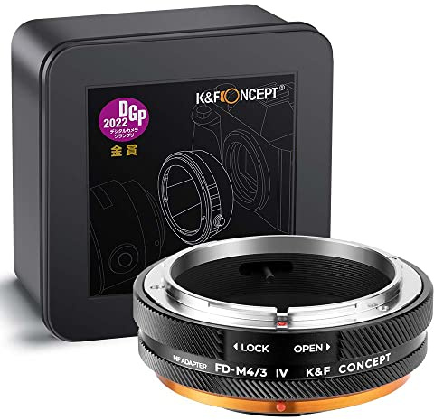 K&F CONCEPT FD-M4/3 IV PRO MFT-Objektivhalterungsadapter, kompatibel mit Canon-n-Objektiv der FD/FL-Serie an M4/3 M43 Micro Four Thirds-Kamera mit Mattlack-Design