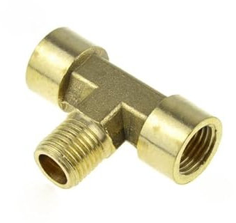 Messing-Rohrverschraubung T-Winkel 2-Wege-3-Wege-1/8-1/4-3/8-1/2-3/4-Innengewinde Kupfer-Wasser-Gas-Öl-Rohradapter-Kupplungsstecker-PE-FMF,1/8