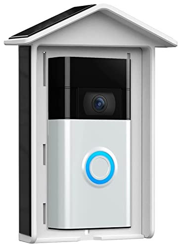 XTU Cargador Solar para Timbre Inalámbrico con Cámara Compatible con Ring Timbre de Vídeo (versión 2020), Alimentado por Batería de Videoportero Inalámbrico (Tipo C), Impermeable, Carga Solar