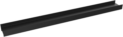 emco Aura Duschreling zur Wandmontage aus Aluminium I zum Kleben I schwarz Matt, 100 cm