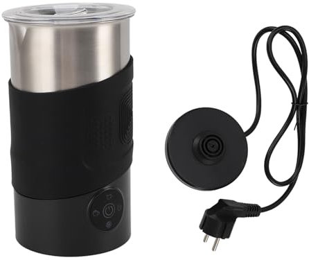Montalatte Automatico 4 in 1, Macchina per Cioccolata Calda Scaldalatte Caldo Freddo e Schiumatore Montalatte Elettrico Vaporizzatore per Latte in Acciaio Inossidabile per Caffè