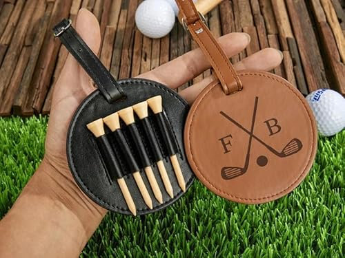 Golf Tasche Tag, Benutzerdefinierte Golf-Zubehör, Gravierte Leder Golftasche Tag, Golf Tee-Halter, Personalisierte Golftasche Tag, Golf Geschenke Für Männer