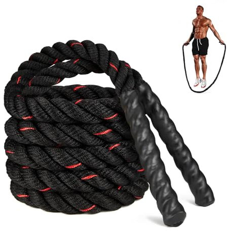 TOORGGOO Springseil, gewichtetes Springseil für Männer und Frauen, 1,3 kg, schweres Springseil für Training, Erwachsenen-Springseil, verbessert Kraft und Muskelaufbau, Ganzkörpertrainingsgeräte