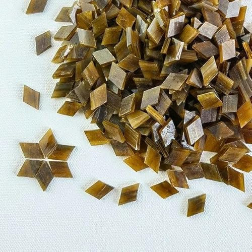 Piastrelle in mica rombica da 115 g/4 once (circa 200 pezzi) Piastrelle in micacea traslucida Piastrelle per finestre artigianali fai-da-te-Coffee-115g-4oz