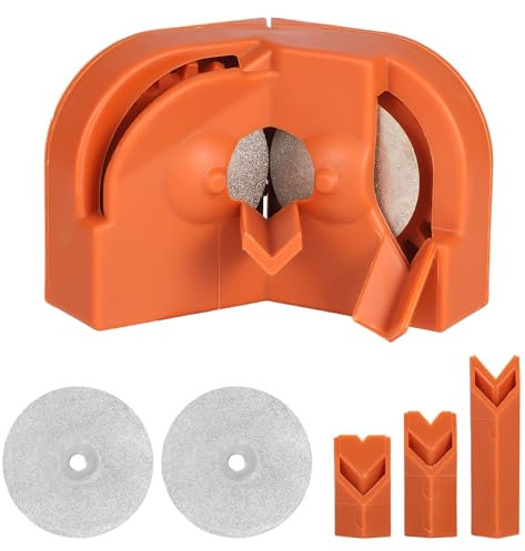 Multipurpose Electric Drill Bit Sharpener, 4.25x2.6x0.94in Portable Power Drill Bit Sharpeners Drill Bit Grinding Sharpener with 3 Drill Bit Supports 2 Extra Grinding Wheels for Grinding and Polishing