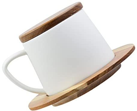 Alipis Kaffeebecher Keramik Mit Deckel Für Heißen Kaffee, Eiskaffee, Kakao, Tee, Erfrischungsgetränke, Kaffee Latte, Cappuccino Für Zuhause, Büros, Restaurants, Einfaches Reinigen, Schöne