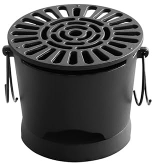 Estufa de Leña Portatil Estufa de Leña Hierro Fundido con Bandeja para Hornear Apto para Barbacoa al Aire Libre