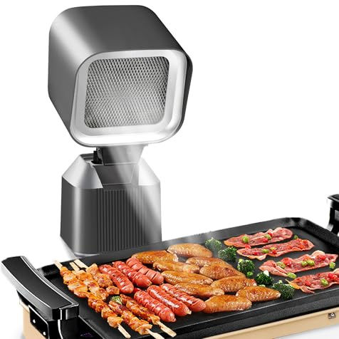 Lumoshine Campana extractora portátil para cocinar, extractor portátil para cocina, campana extractora de escritorio para restaurante, barbacoa interior, fiesta (gris)