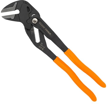 Klein Tools D53110 Kompakter Zangenschlüssel, hohe Hebelwirkung, verstellbarer Zangenschlüssel mit glatten Backen, 25,4 cm