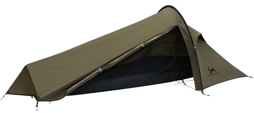 TOMOUNT Bivy Nylon Zelt Ultralight 1 Person wasserdichtes Biwaksack kleines Packmaß Trekkingzelt EIN-Man Zelt für Trekking, Camping, Outdoor, Klettern mit Rucksack