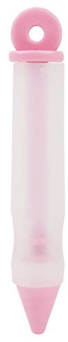 4 Nozzle Silicone Food Writing Pen Chocolate Decorating Tool Cake Ideal for Baking and Pastry Decoration Professional Cake Design Kitchen Accessories (Pink)