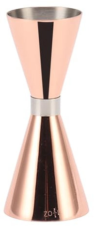 Jigger de cóctel, jigger japonés de doble final con escala 304 jigger de acero inoxidable para cóctel de camarero que mide la taza para la fiesta en casa del bar (Rose Gold)