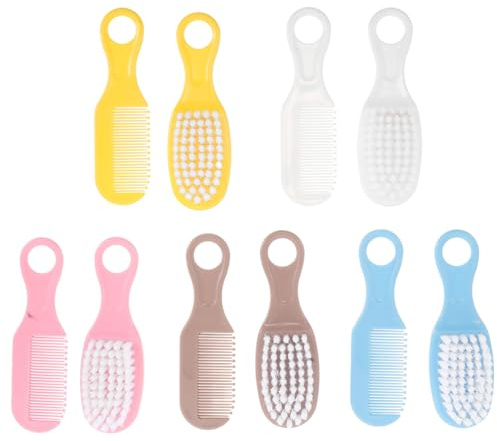 IWOWHERO 5 Set Spazzole e Pettini per Ragazza con Setole Morbide per Del Capelluto Rimozione Della Colori Vivaci e Massaggio Rilassante