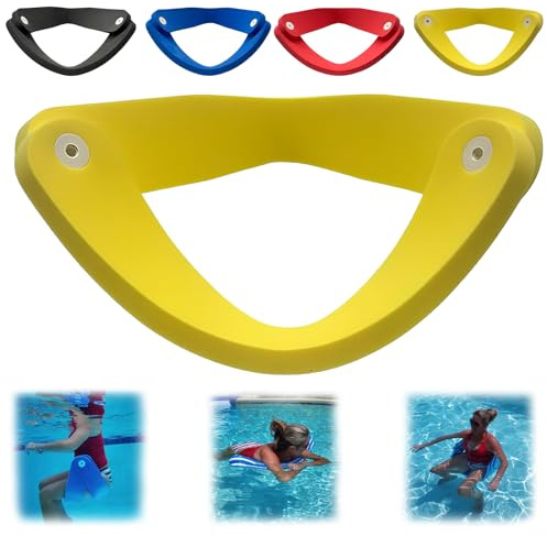Wasserliege, Nicht aufblasbare Schaumstoff Grand Floats, Schwimmsessel für Pool Eerwachsene, 3-in-1-Schaumstoff-Sattelschwimmer, Faltbarer Schwimmliegestuhl (Gelb)