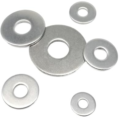 Rondelles de fixation Rondelles plates épaisses en acier inoxydable Sliver Washer, très grandes, larges et épaisses, 2/10/50/100 pièces, M2.5 M3 M4 M5 M6 M8 M10 M12 M14 M16(M6 10pcs)