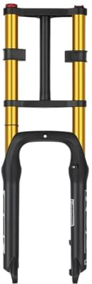 WJLYDM Horquilla de suspensión neumática de Doble Hombro for Nieve Delantera, 20 x 4,0 Pulgadas / 26 x 4,0 Pulgadas, liberación rápida, 9 x 130 mm, Recorrido de Bicicleta eléctrica(Gold-20Inch-34mm)