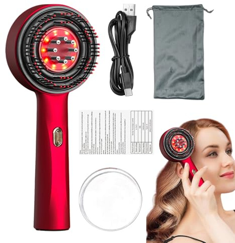 Peine eléctrico de masaje para el cuero cabelludo, aplicador de aceite para el cabello, masajeador de cuero cabelludo, cepillo de masaje eléctrico para estimular el crecimiento