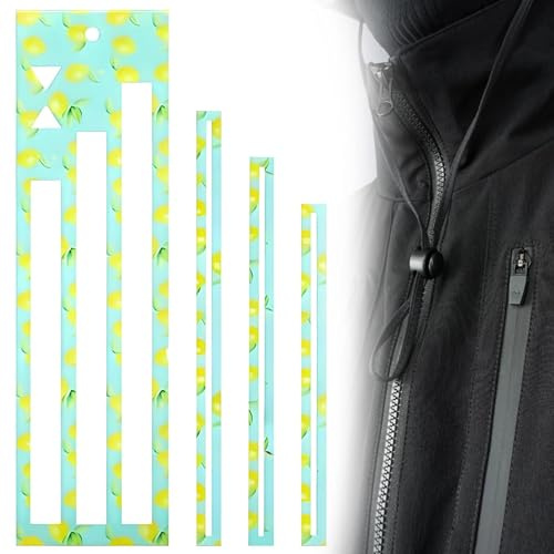 Zipper Pocket Template, 7/8/9 Inch Sewing Templates with Hanger Hole, Acrylic Zipper Pocket Template Ruler,Quilting and Sewing Accessories for Beginner(Lemon Printed)