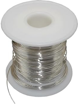 Premium 99,99% ren silvertråd, 0,65–0,8 mm diameter 1 m mjuk metalltråd – for hantverk och dekorationer(Diameter 0.65mm)